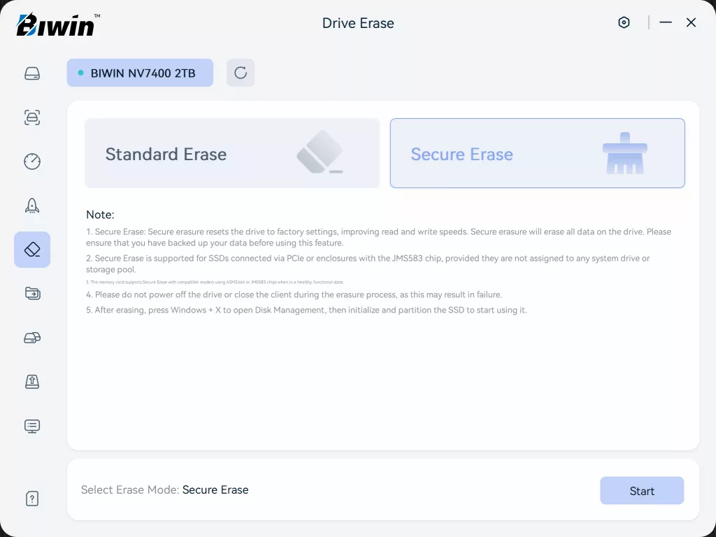 Biwin Intelligence Screenshot