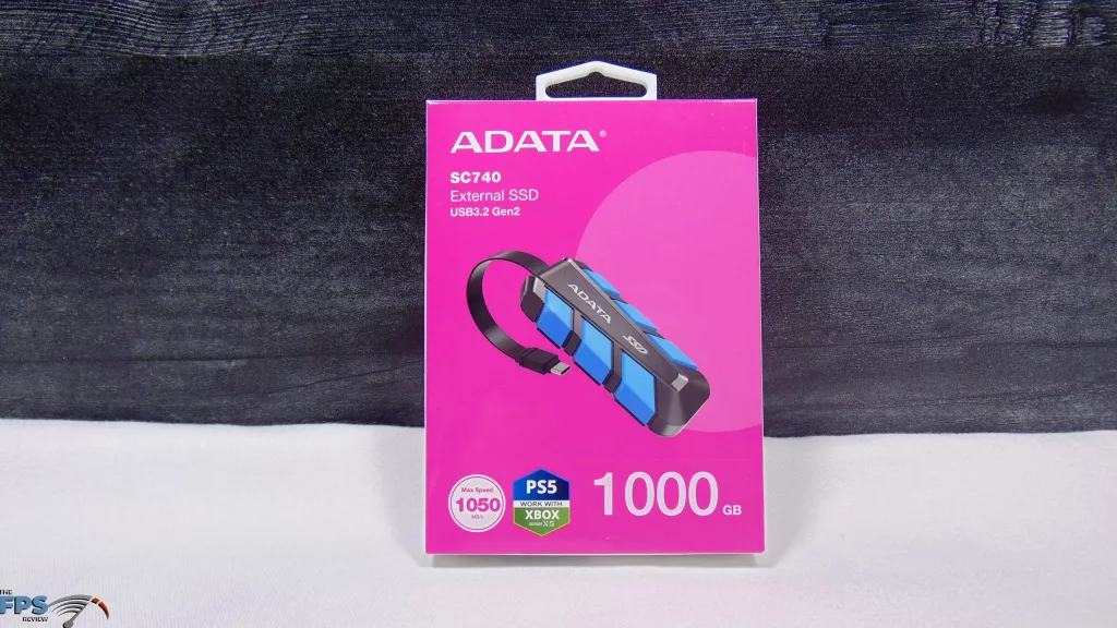 ADATA SC740 1TB External SSD Box Front