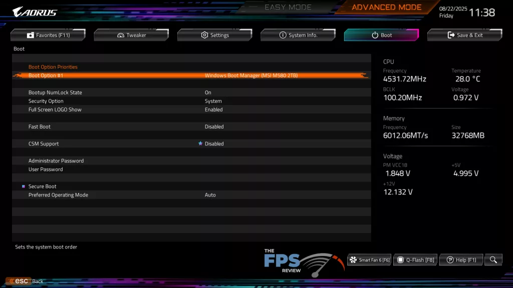 GIGABYTE X870E AORUS MASTER: UEFI/BIOS
