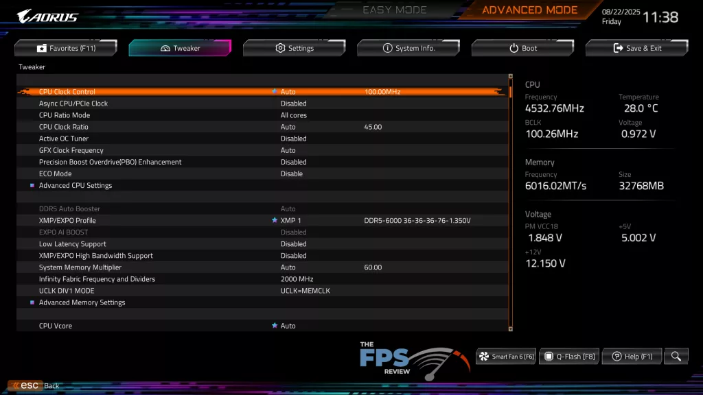 GIGABYTE X870E AORUS MASTER: UEFI/BIOS