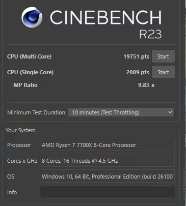 GIGABYTE X870E AORUS MASTER: Cinebench R23