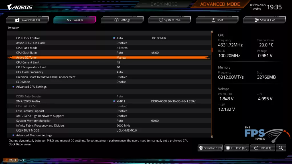 GIGABYTE X870E AORUS MASTER: UEFI/BIOS
