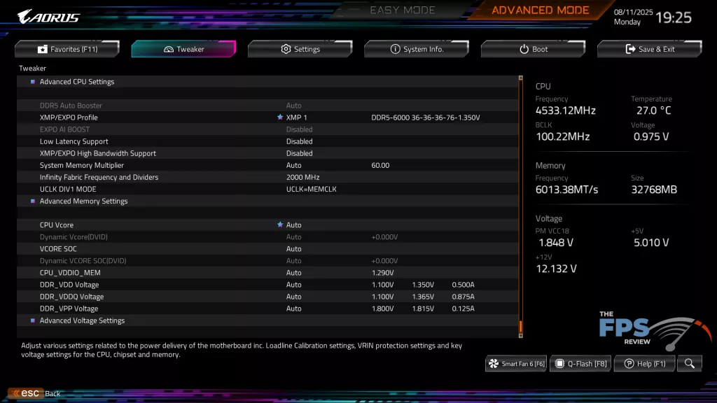 GIGABYTE X870E AORUS MASTER: UEFI/BIOS