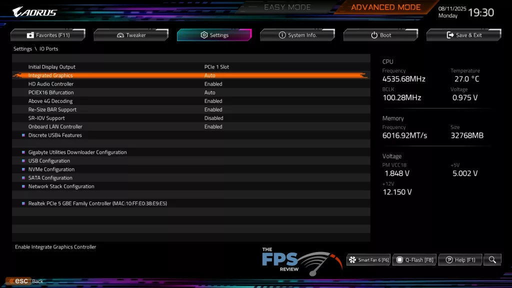 GIGABYTE X870E AORUS MASTER: UEFI/BIOS