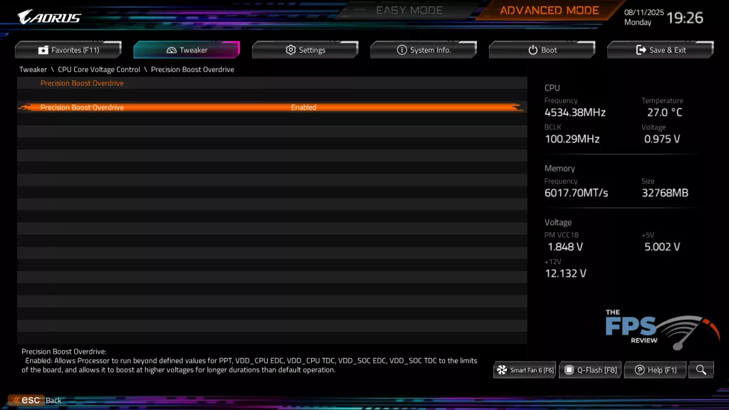GIGABYTE X870E AORUS MASTER: UEFI/BIOS