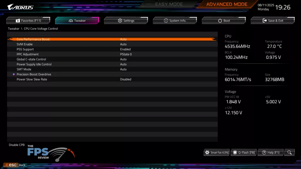 GIGABYTE X870E AORUS MASTER: UEFI/BIOS