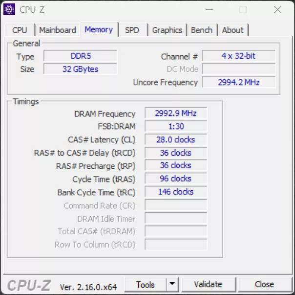 SAPPHIRE NITRO+ B850A WIFI 7 Motherboard Default DDR5 6000MT/s CPU-Z Screenshot