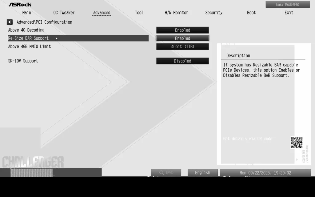 ASRock B850 CHALLENGER WiFi WHITE: BIOS