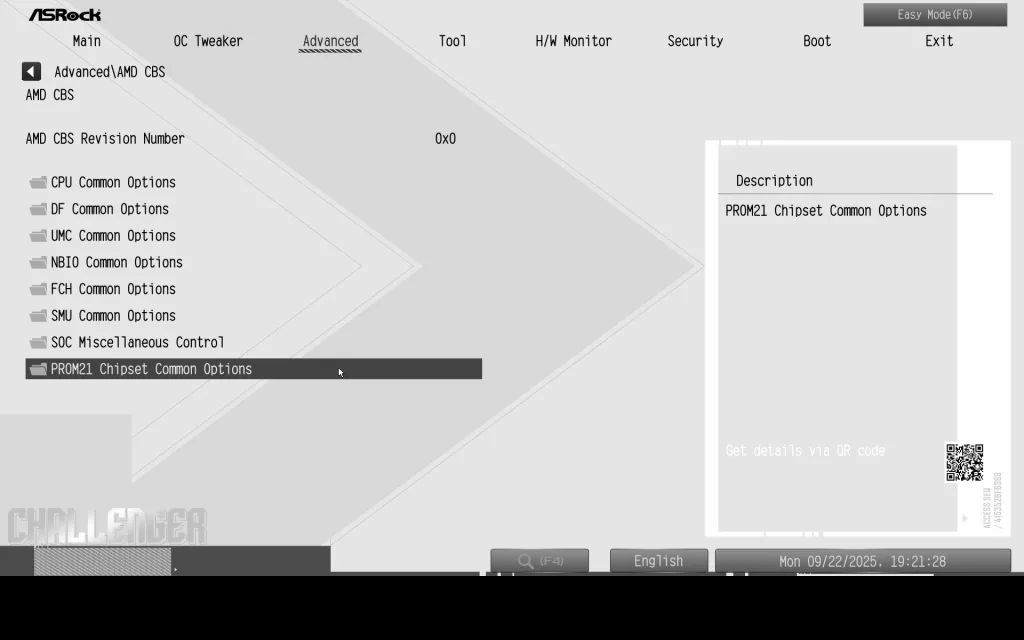 ASRock B850 CHALLENGER WiFi WHITE: BIOS
