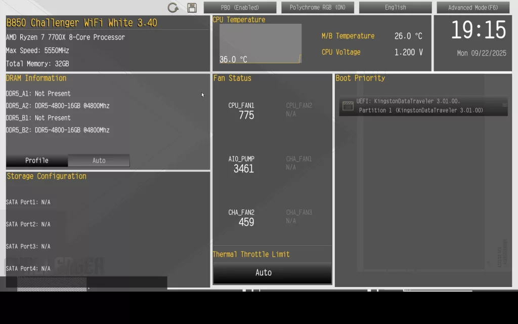 ASRock B850 CHALLENGER WiFi WHITE: BIOS