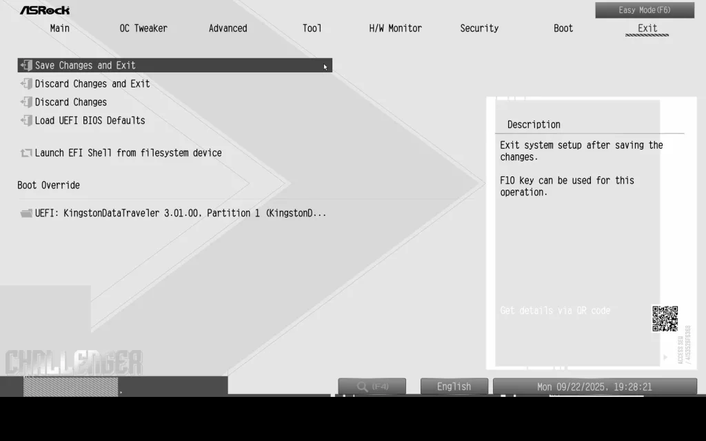ASRock B850 CHALLENGER WiFi WHITE: BIOS