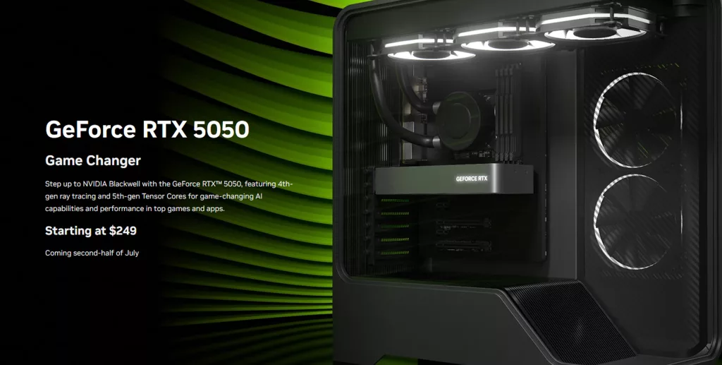 GeForce RTX 5050 Specifications Press Slide