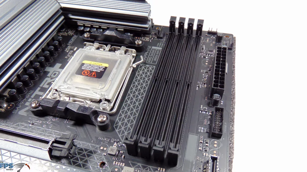 SAPPHIRE NITRO+ B850A WIFI 7 Motherboard Socket and DIMMs