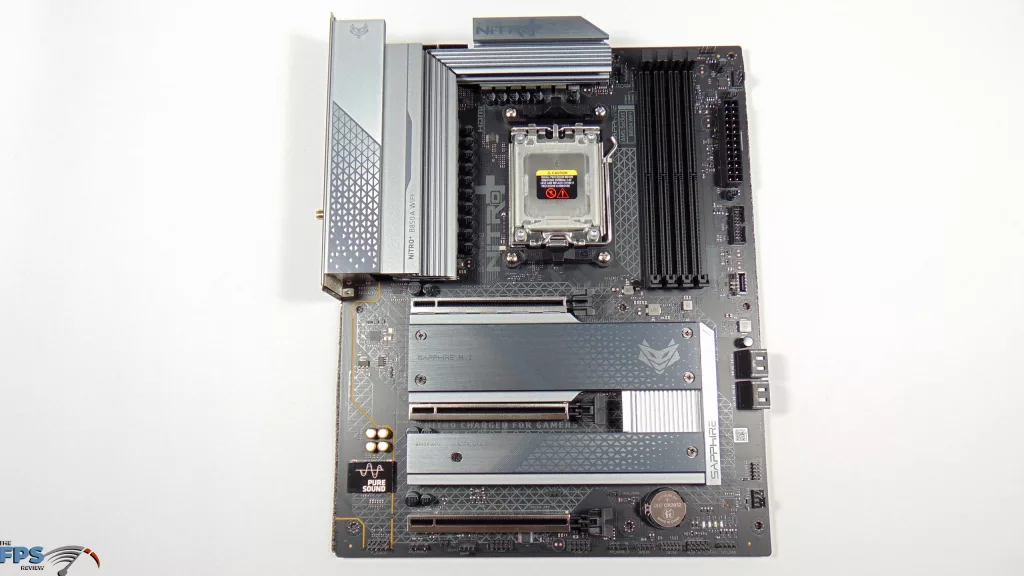 SAPPHIRE NITRO+ B850A WIFI 7 Motherboard Top View