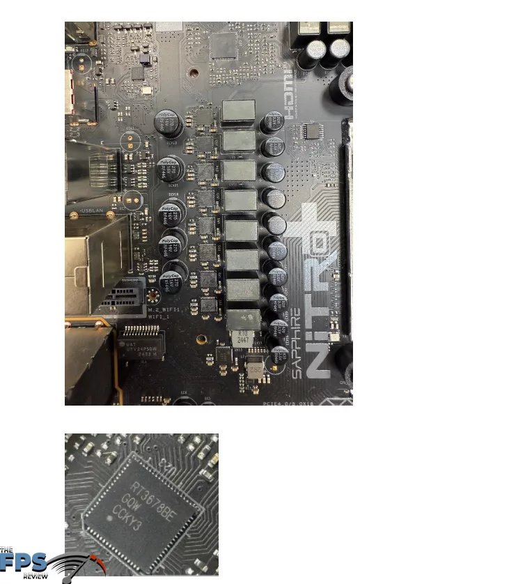 SAPPHIRE NITRO+ B850A WIFI 7 Motherboard VRMs