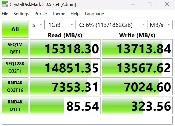 GIGABYTE X870E AORUS ELITE X3D Motherboard: crystalDisk performance
