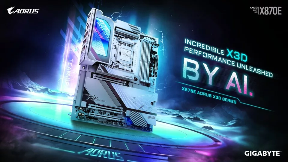 GIGABYTE X870E AORUS ELITE X3D Motherboard Press Briefing Information Presentation Slides
