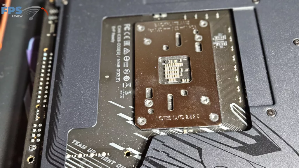 GIGABYTE X870E AORUS ELITE X3D Motherboard: board back