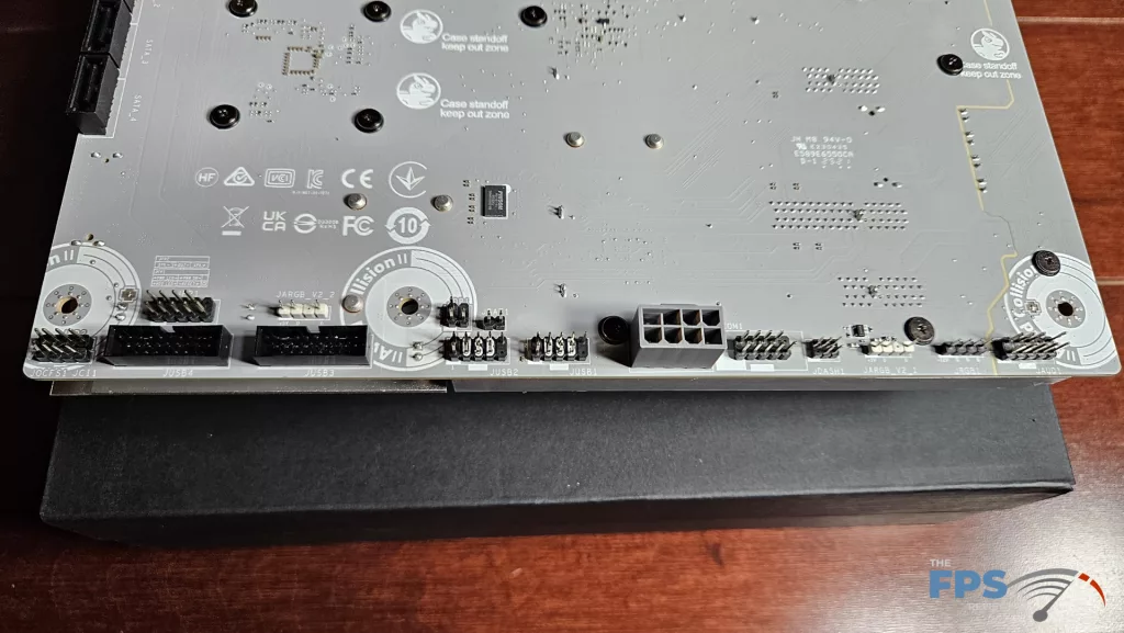 MSI B850 GAMING PLUS WiFi PZ motherboard: bottom row back