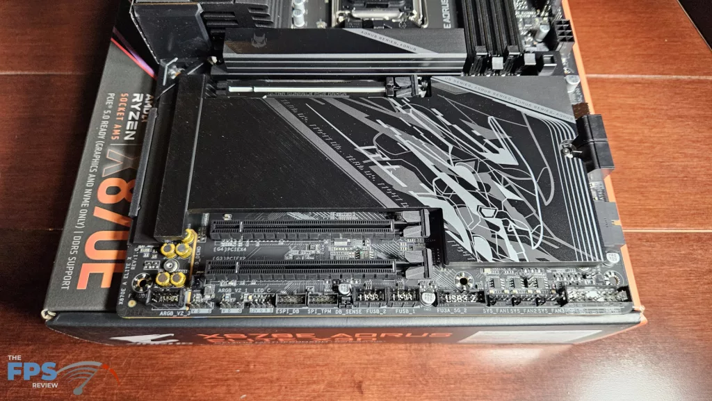 GIGABYTE X870E AORUS ELITE X3D Motherboard: bottom row