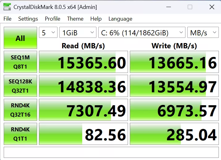 GIGABYTE X870E AORUS ELITE X3D Motherboard: crystalDisk performance