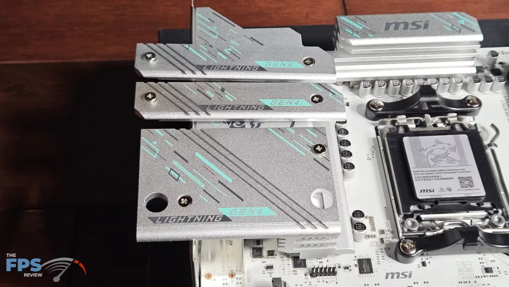 MSI B850 GAMING PLUS WiFi PZ motherboard: heatsinks top sides