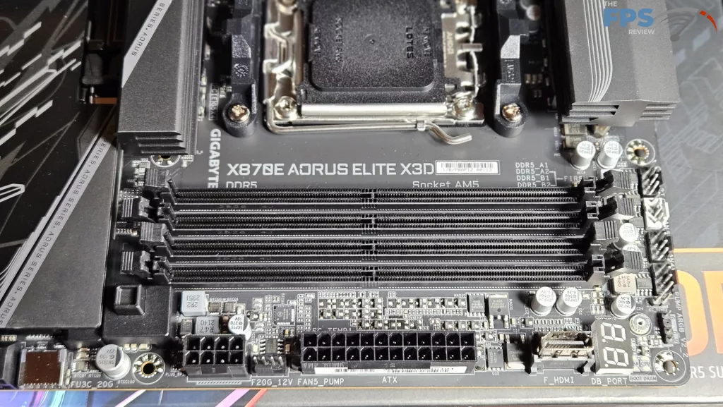 GIGABYTE X870E AORUS ELITE X3D Motherboard: RAM slots