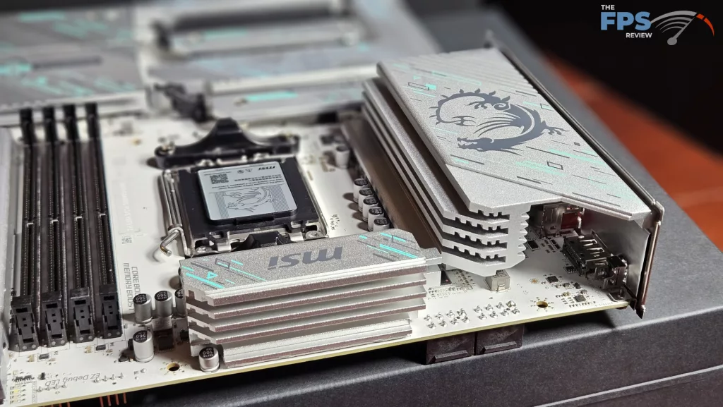 MSI B850 GAMING PLUS WiFi PZ motherboard: VRM heatsink