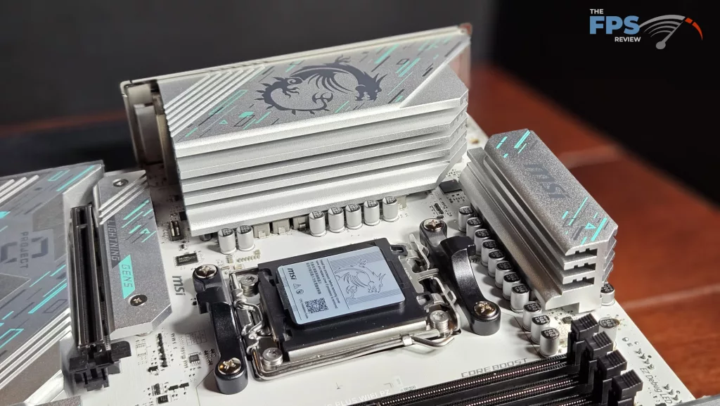 MSI B850 GAMING PLUS WiFi PZ motherboard: VRM heatsink