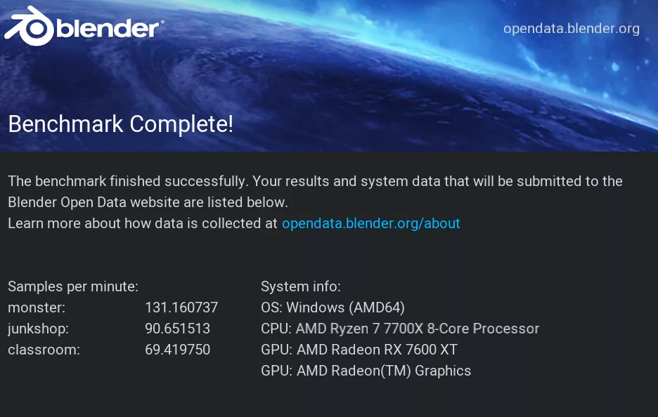 MSI B850 GAMING PLUS WiFi PZ motherboard: Blender