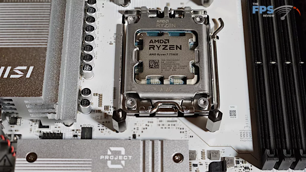 MSI Pro B850M-A WiFi PZ motherboard: socket full