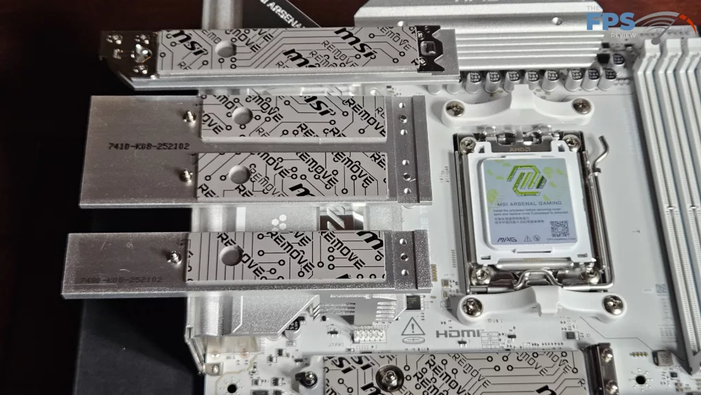 MSI MAG X870E TOMAHAWK MAX WiFi PZ motherboard: heatsinks