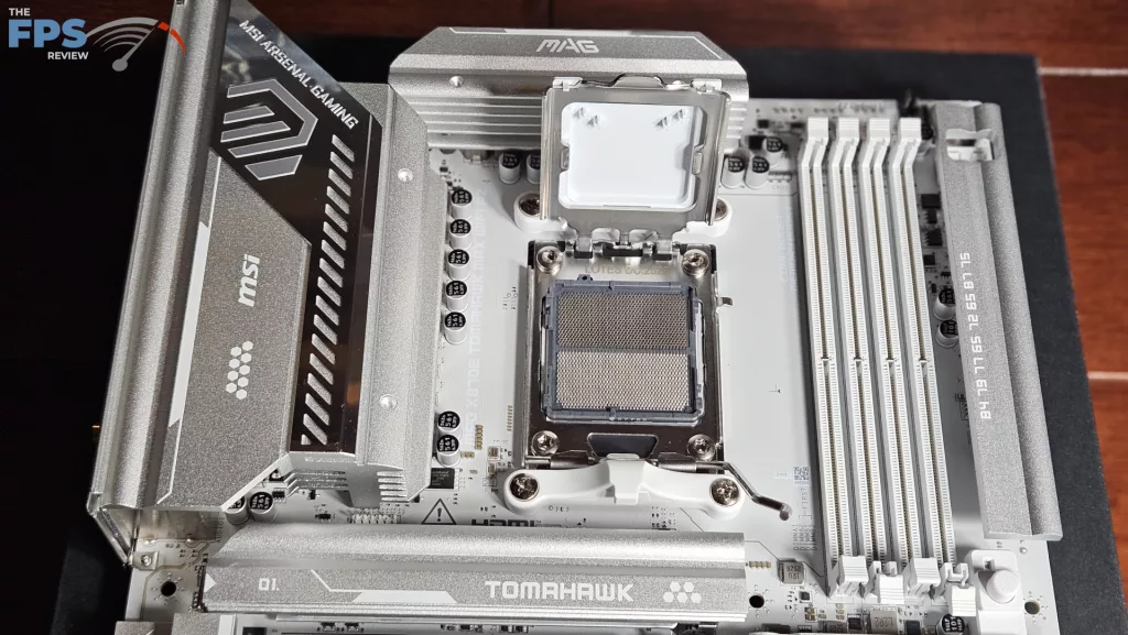 MSI MAG X870E TOMAHAWK MAX WiFi PZ motherboard: socket open