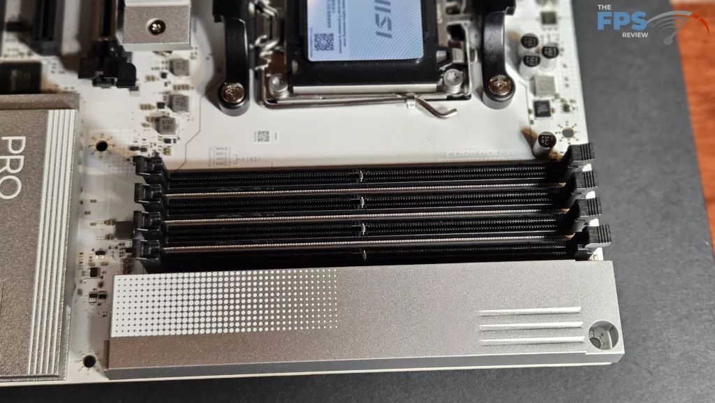 MSI Pro B850M-A WiFi PZ motherboard: RAM slots