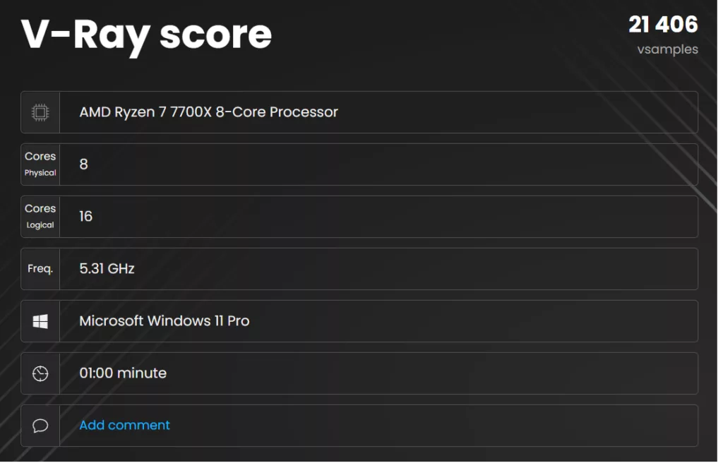 MSI Pro B850M-A WiFi PZ motherboard: VRay