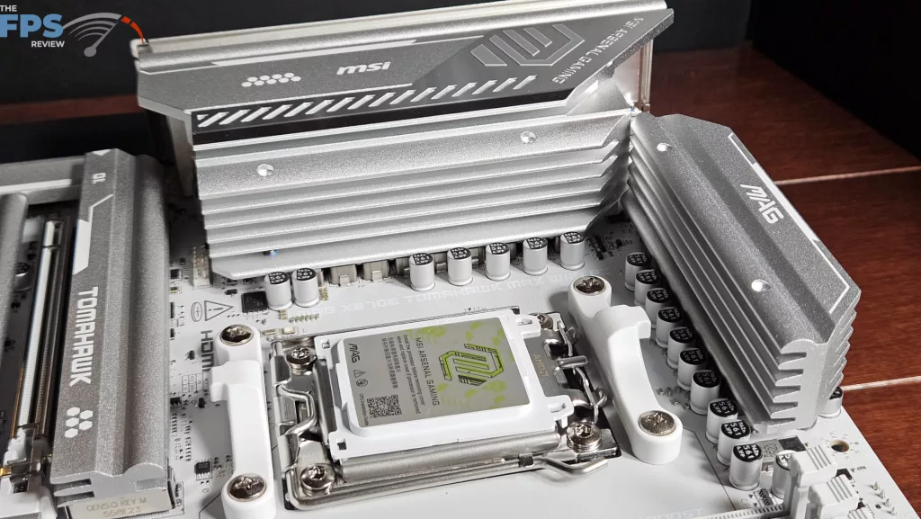 MSI MAG X870E TOMAHAWK MAX WiFi PZ motherboard: VRM heatsink