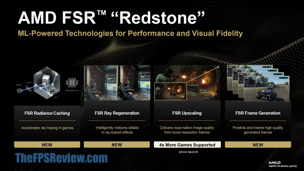 AMD FSR Redstone Press Presentation Slide
