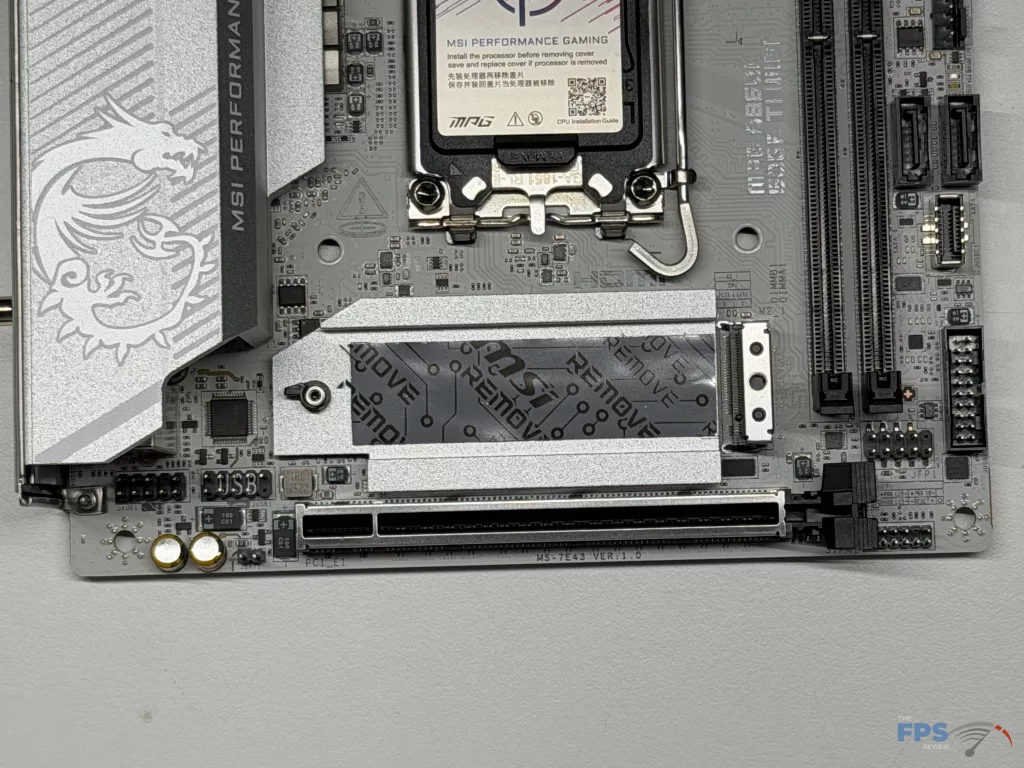Bottom of motherboard