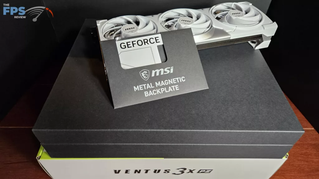 MSI GeForce RTX 5070 Ti 16G VENTUS 3X PZ OC video card: magnetic backplate
