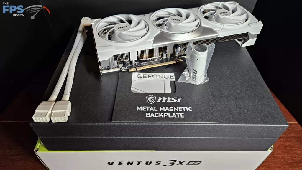 MSI GeForce RTX 5070 Ti 16G VENTUS 3X PZ OC video card: accessories