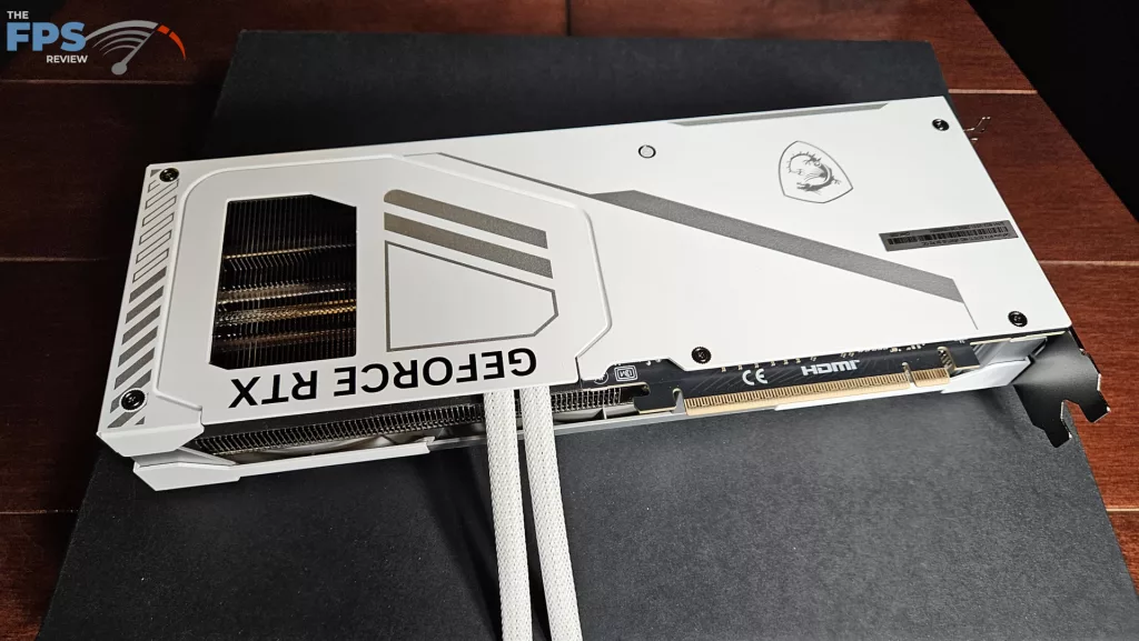 MSI GeForce RTX 5070 Ti 16G VENTUS 3X PZ OC video card: back view