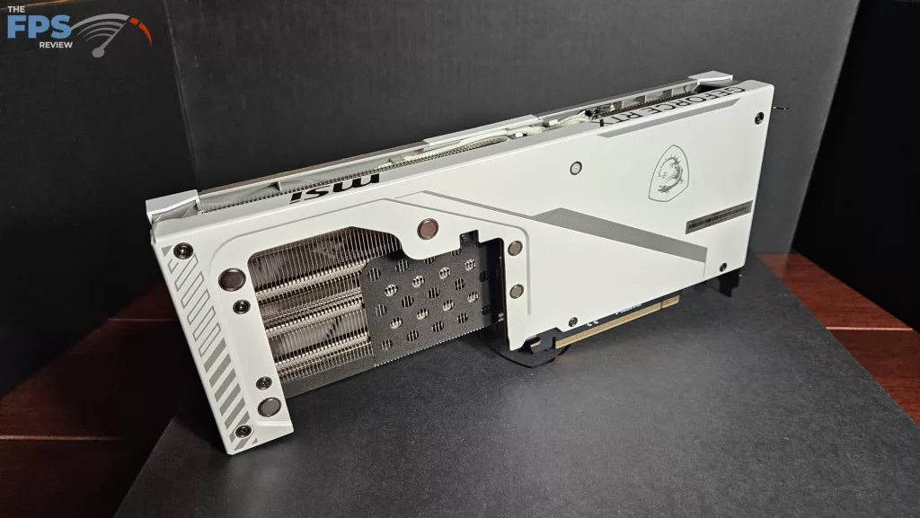 MSI GeForce RTX 5070 Ti 16G VENTUS 3X PZ OC video card: back standing