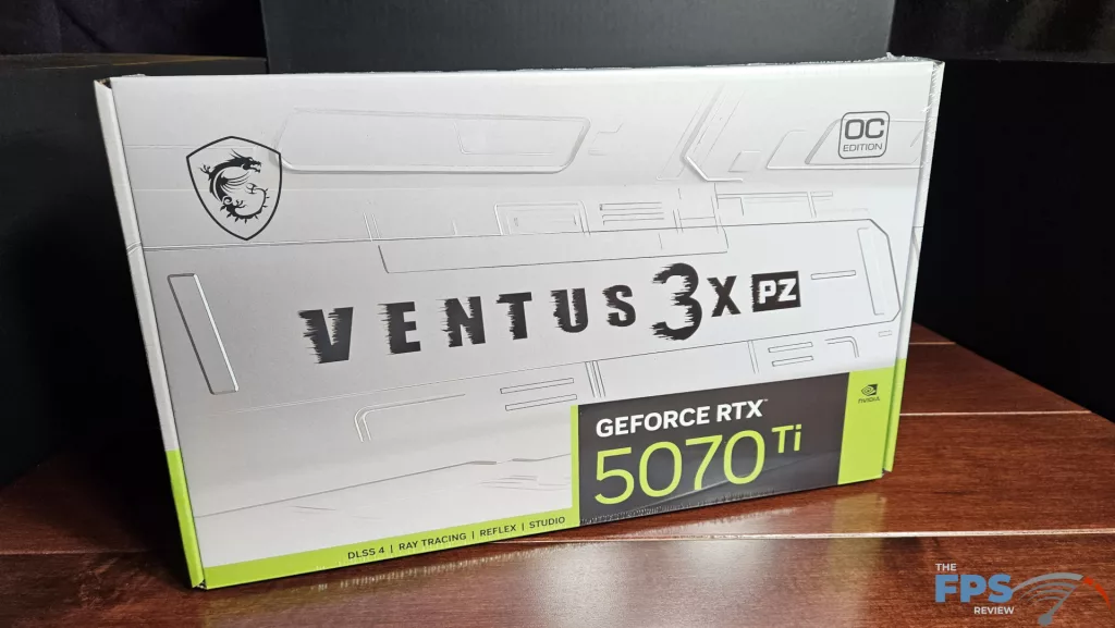 MSI GeForce RTX 5070 Ti 16G VENTUS 3X PZ OC video card: box