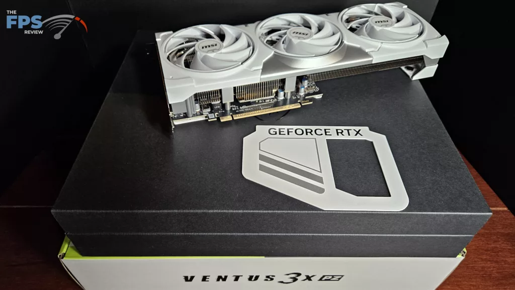 MSI GeForce RTX 5070 Ti 16G VENTUS 3X PZ OC video card: backplate