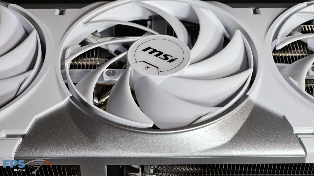 MSI GeForce RTX 5070 Ti 16G VENTUS 3X PZ OC video card: fan close