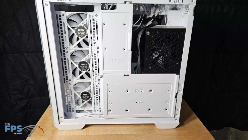 MSI MAG PANO 100R PZ PC Gaming Case: PSU compartment