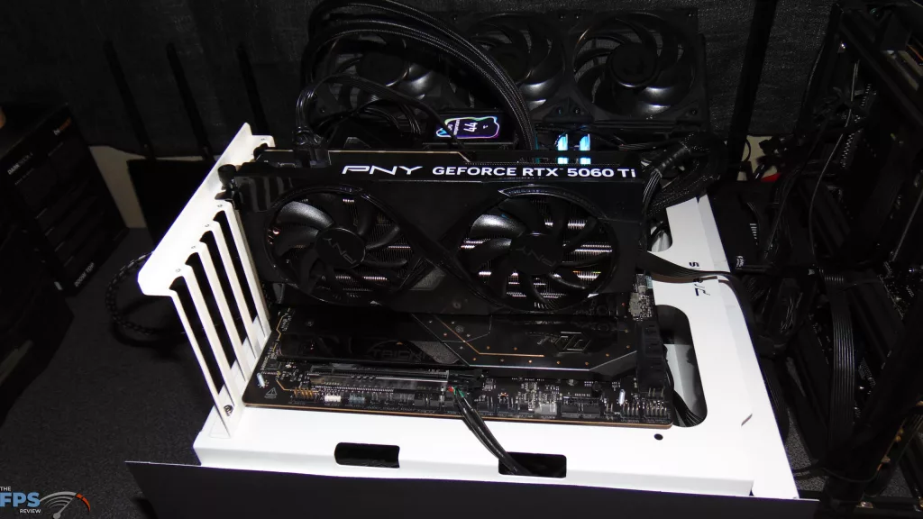 PNY GeForce RTX 5060 Ti 8GB Overclocked Dual Fan Video Card Installed in Computer