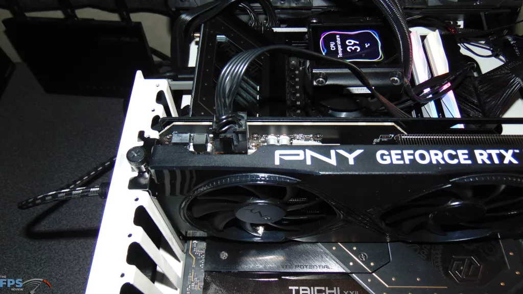 PNY GeForce RTX 5060 Ti 8GB Overclocked Dual Fan Video Card Installed in Computer