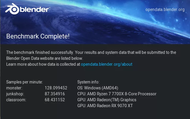 MSI MAG B850 TOMAHAWK MAX WiFi II motherboard: performance: Blender