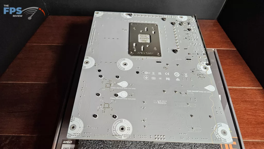 MSI MAG X870E GAMING PLUS MAX WiFi motherboard: back of board